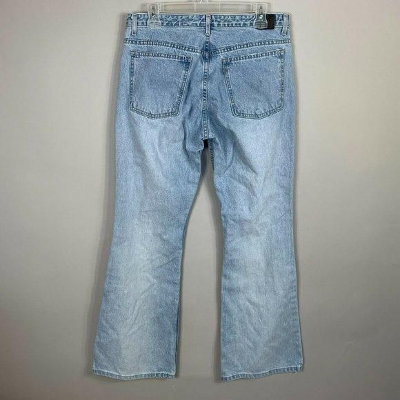 Vintage Silvertab Levis Flare 11M Mid-rise Boyfriend Light Wash Plain Pockets - Picture 6 of 12